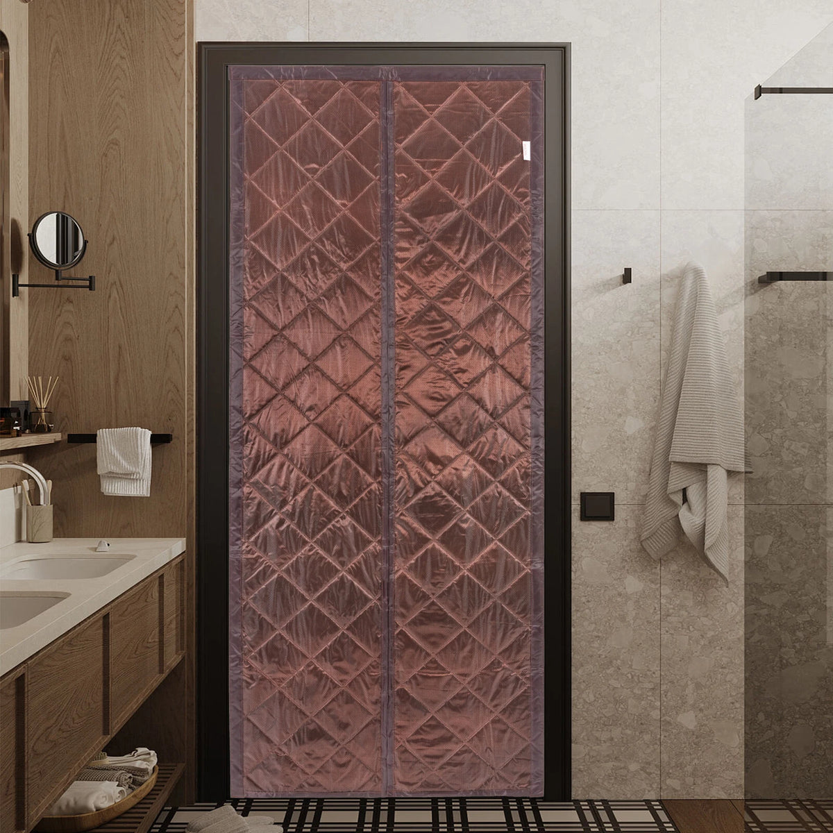 Magnetic Thermal Insulated Door Curtain for Home