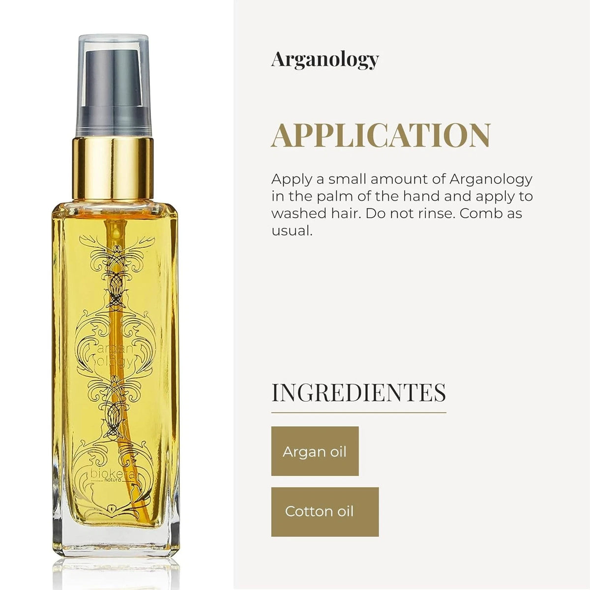 Argan Oil Hair Serum for Biokera Arganology (60 2 Ounce)