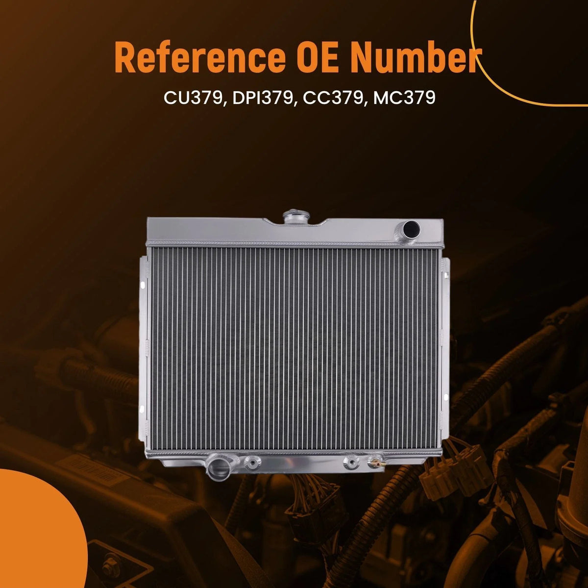 3 Row Radiator for Ford Mustang Fairlane Torino 390ci V8 (1967–1970) CU379