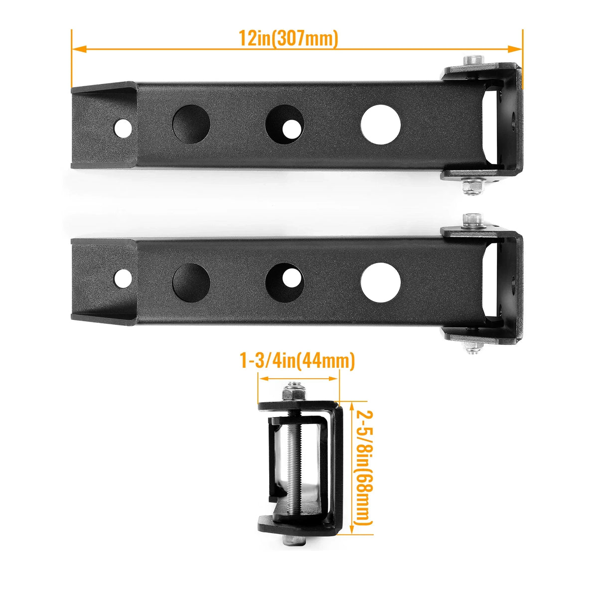 Pair Rear Tailgate Door Hinges for Jeep Wrangler JK (2007–2018)