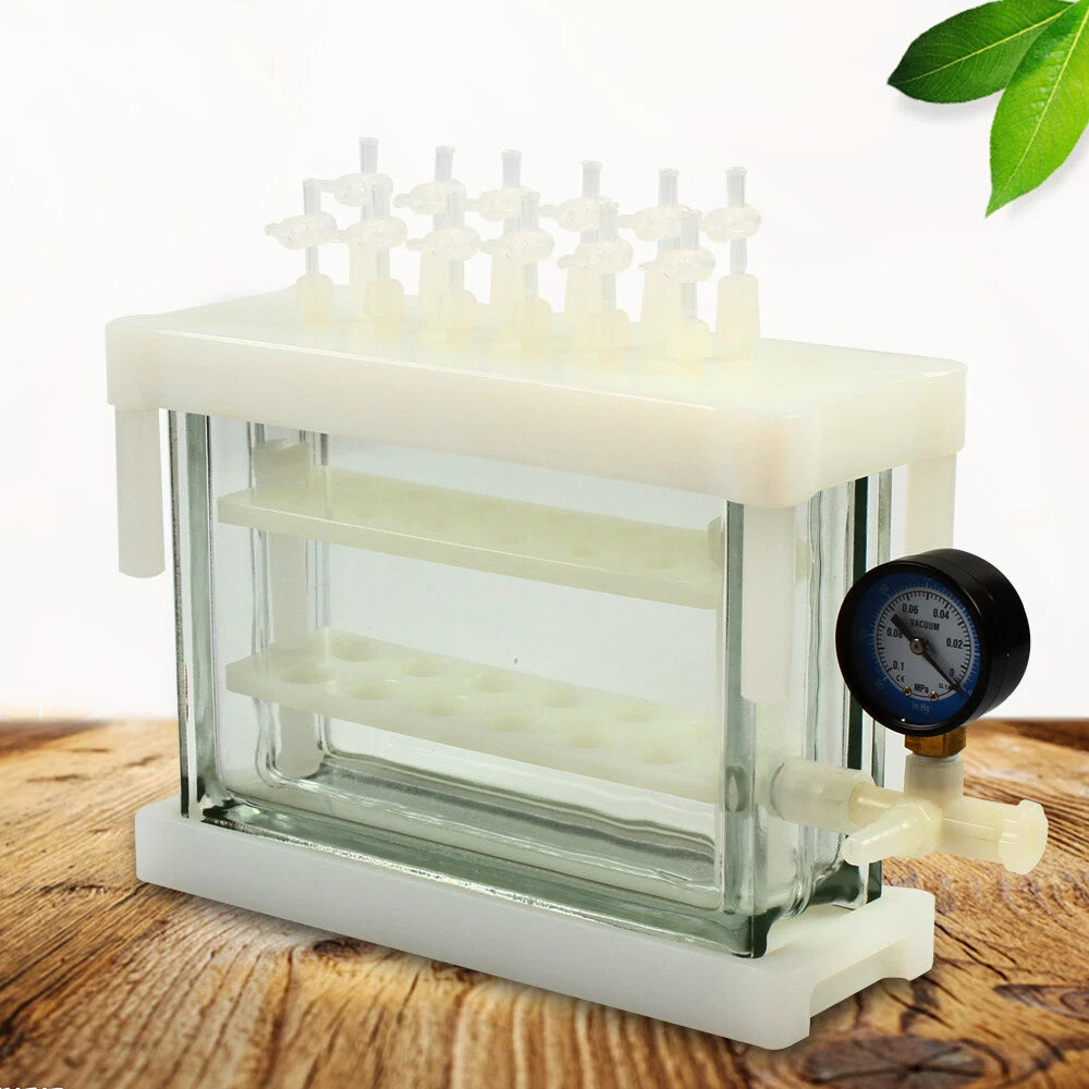 12 Position Solid Phase Extraction Vacuum Manifold Chamber for Lab Testing