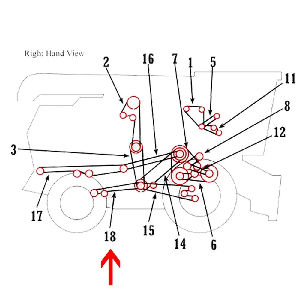 N110085 Tailings & Lower Elevator Belt for John Deere 9400 9600 9610 (1990–2000)