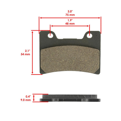 Front and Rear Brake Pads for Yamaha VMX1200 V-Max 1200 (1993–2007) HU8767MP220LR