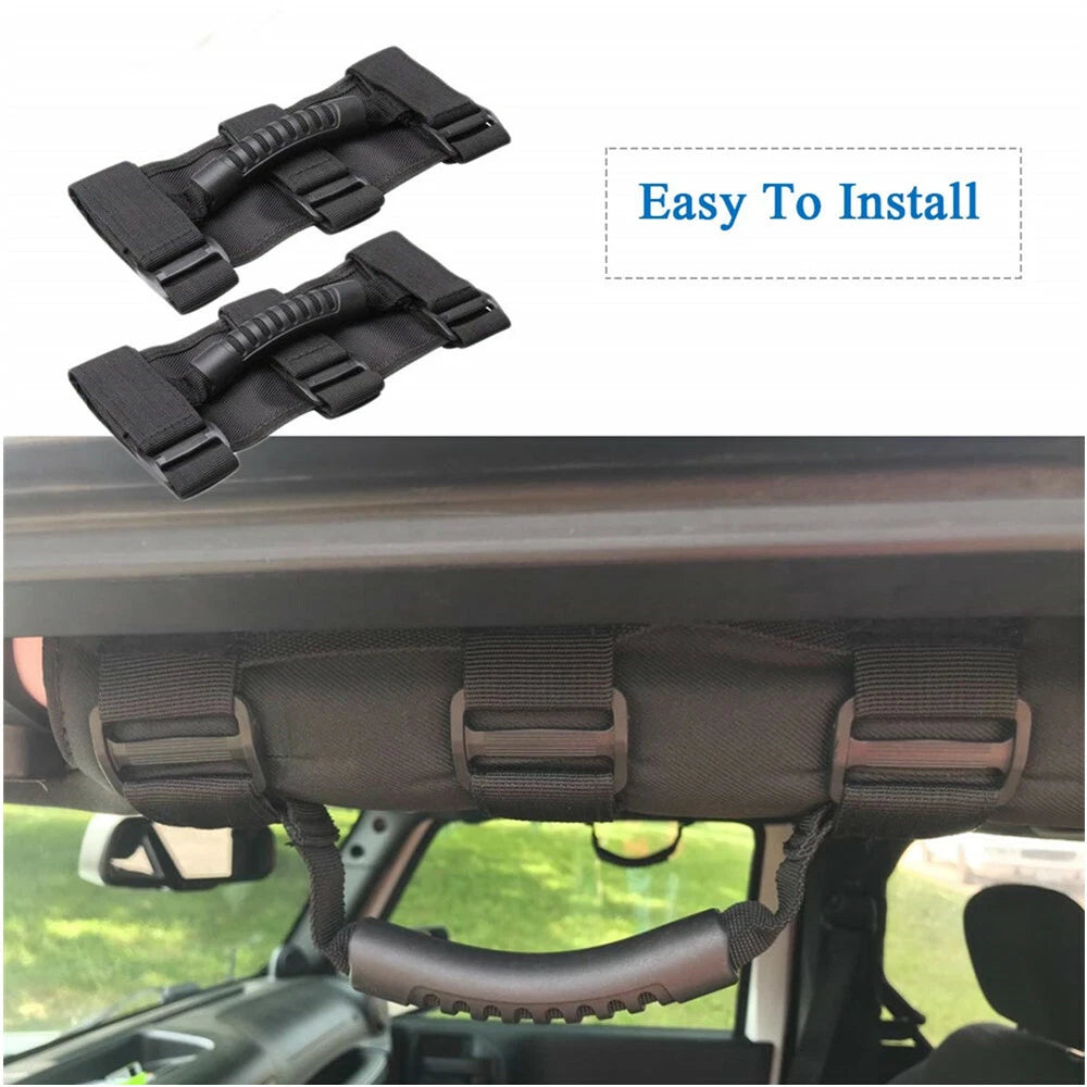 Pair Roll Bar Grab Handles for Jeep Wrangler (CJ YJ TJ JK) HDJP001, Z342