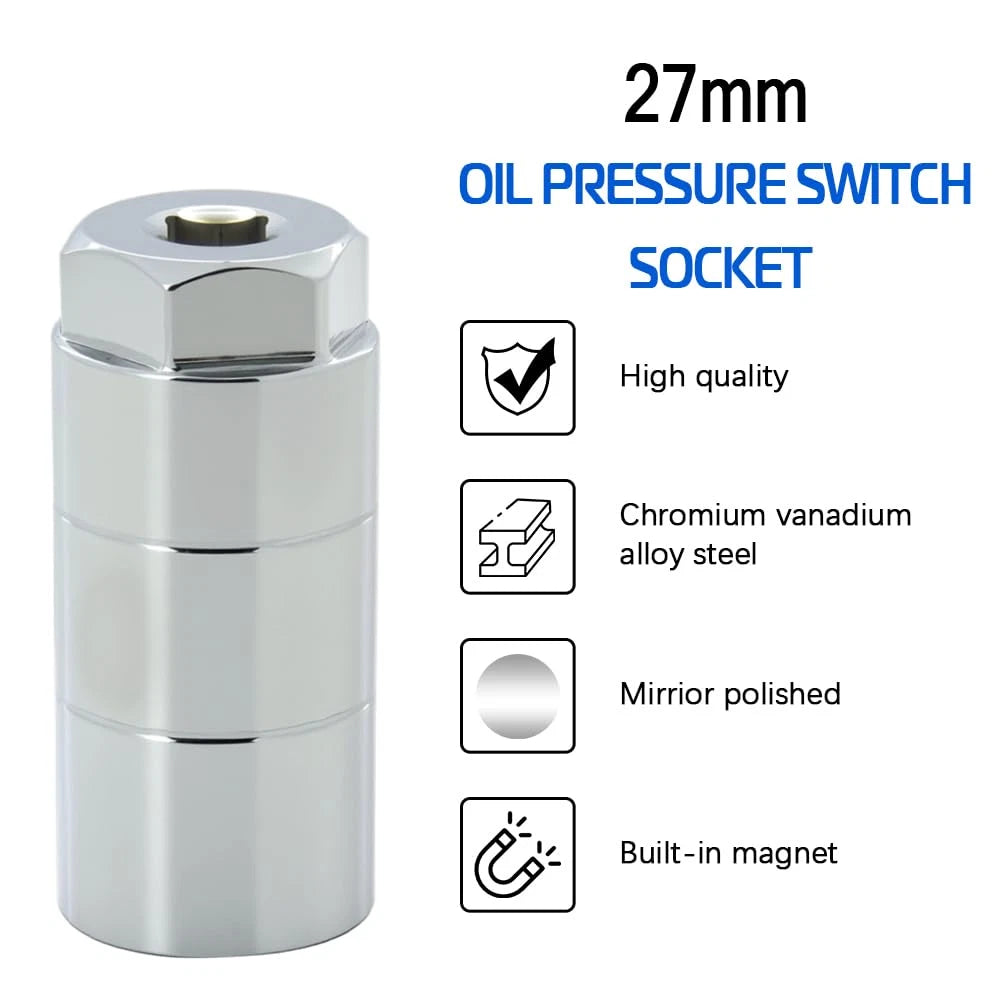 Oil Pressure Switch Socket 3/8" Drive or 1 1/8" Hex for Various Switches