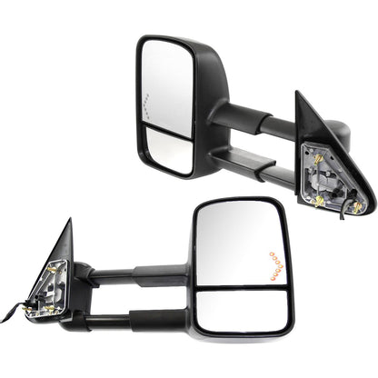 Set of 2 Tow Mirrors for Silverado GMC Sierra (2003–2007) Power Heated LED
