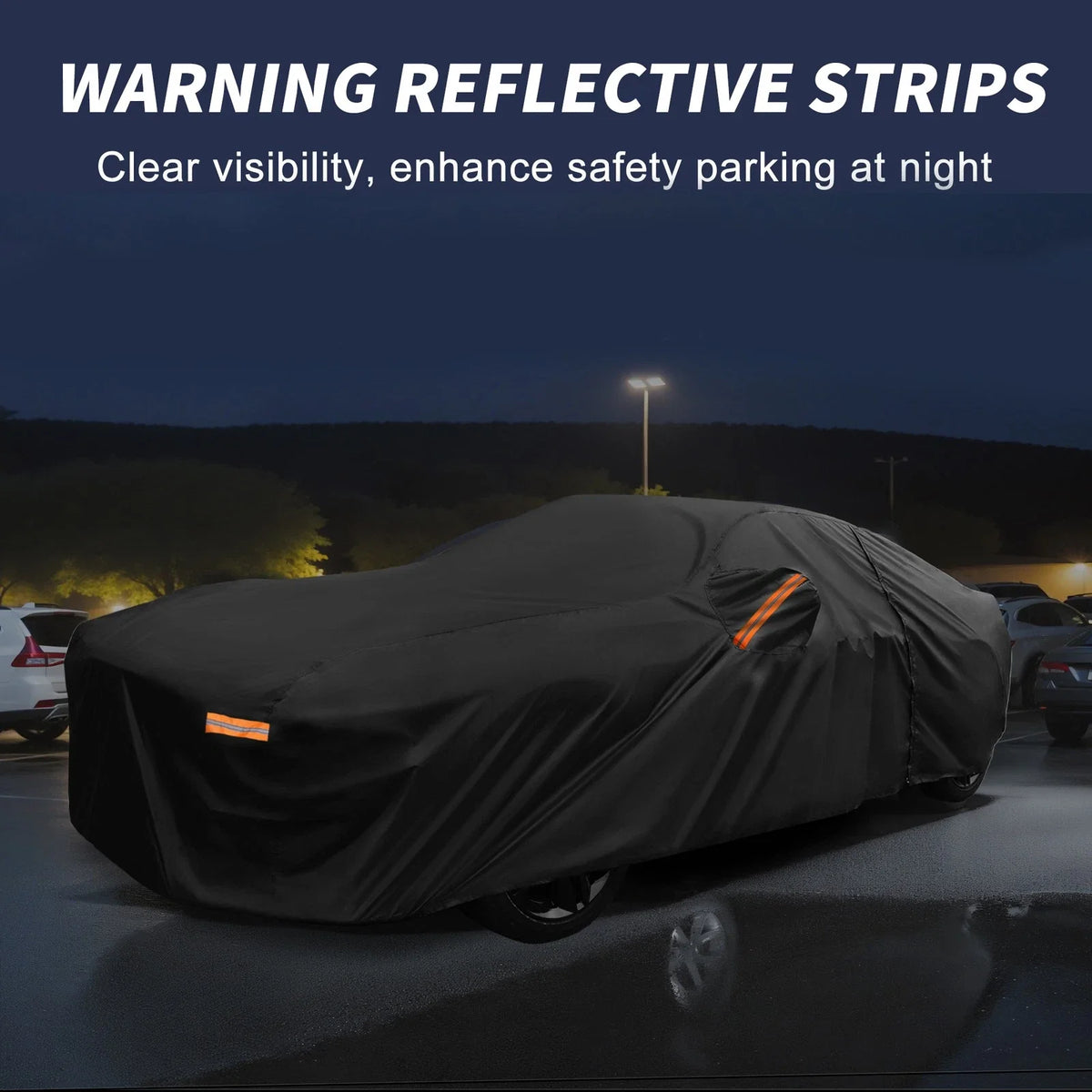 Waterproof Car Cover with Driver Door Zipper for Ford Mustang 