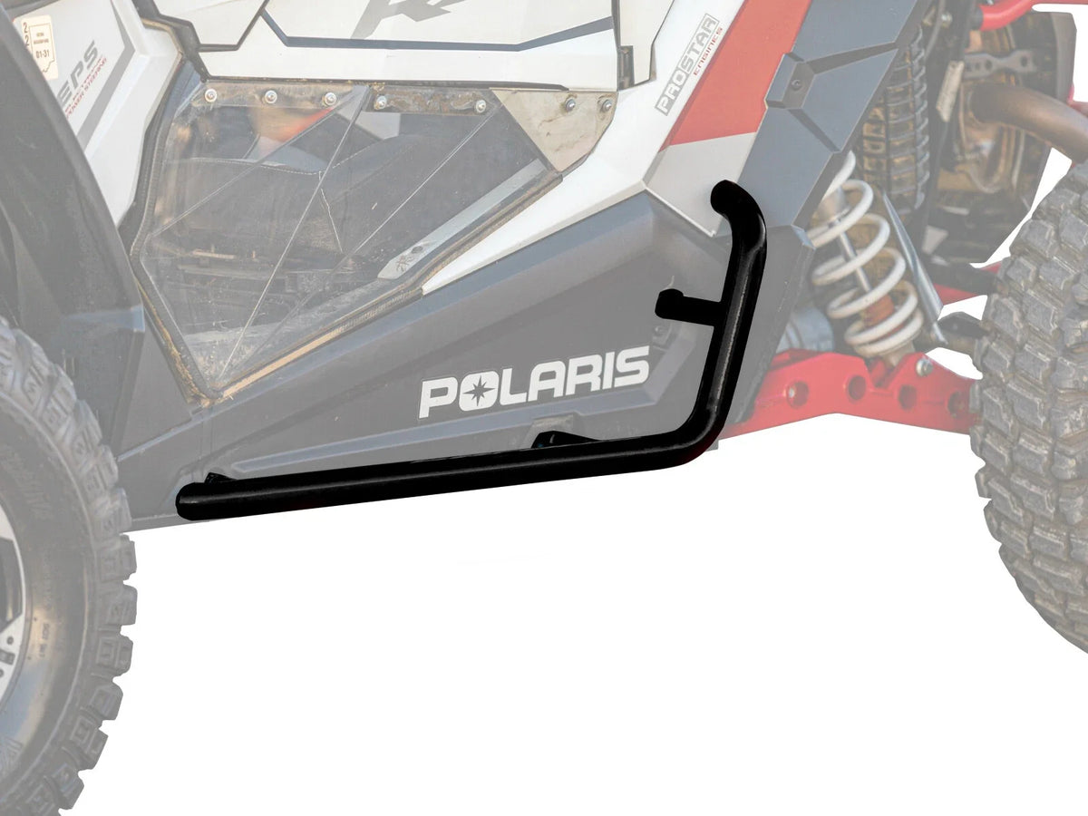 SuperATV Heavy Duty Nerf Bars for Polaris RZR XP Turbo (2016–2023) - Black