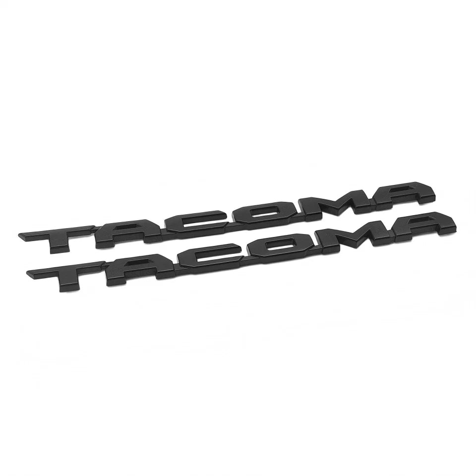 2pc Matte Black Door Side Emblem for Tacoma (2016–2024) 7542704060, 7547304050