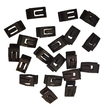 20 pcs Universal Car Metal Retainer for Front Console (One Size, Black)