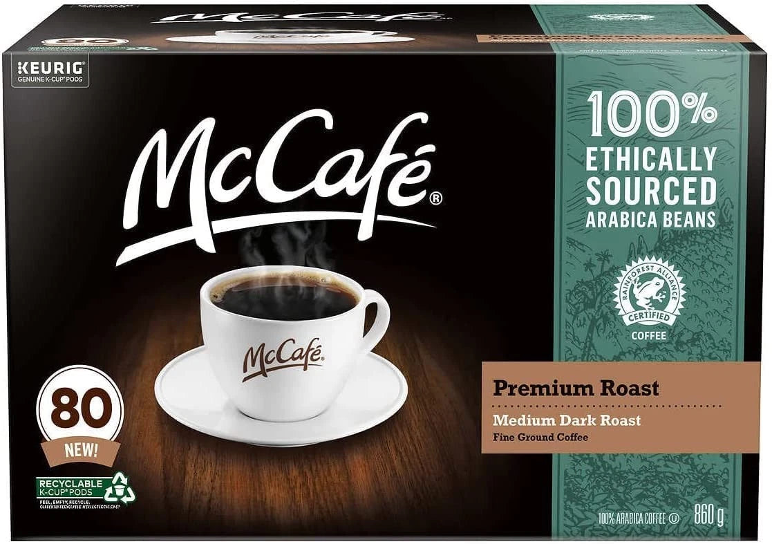 80 Count McCafe Premium Roast Coffee Pods for Coffee Makers (Imported)