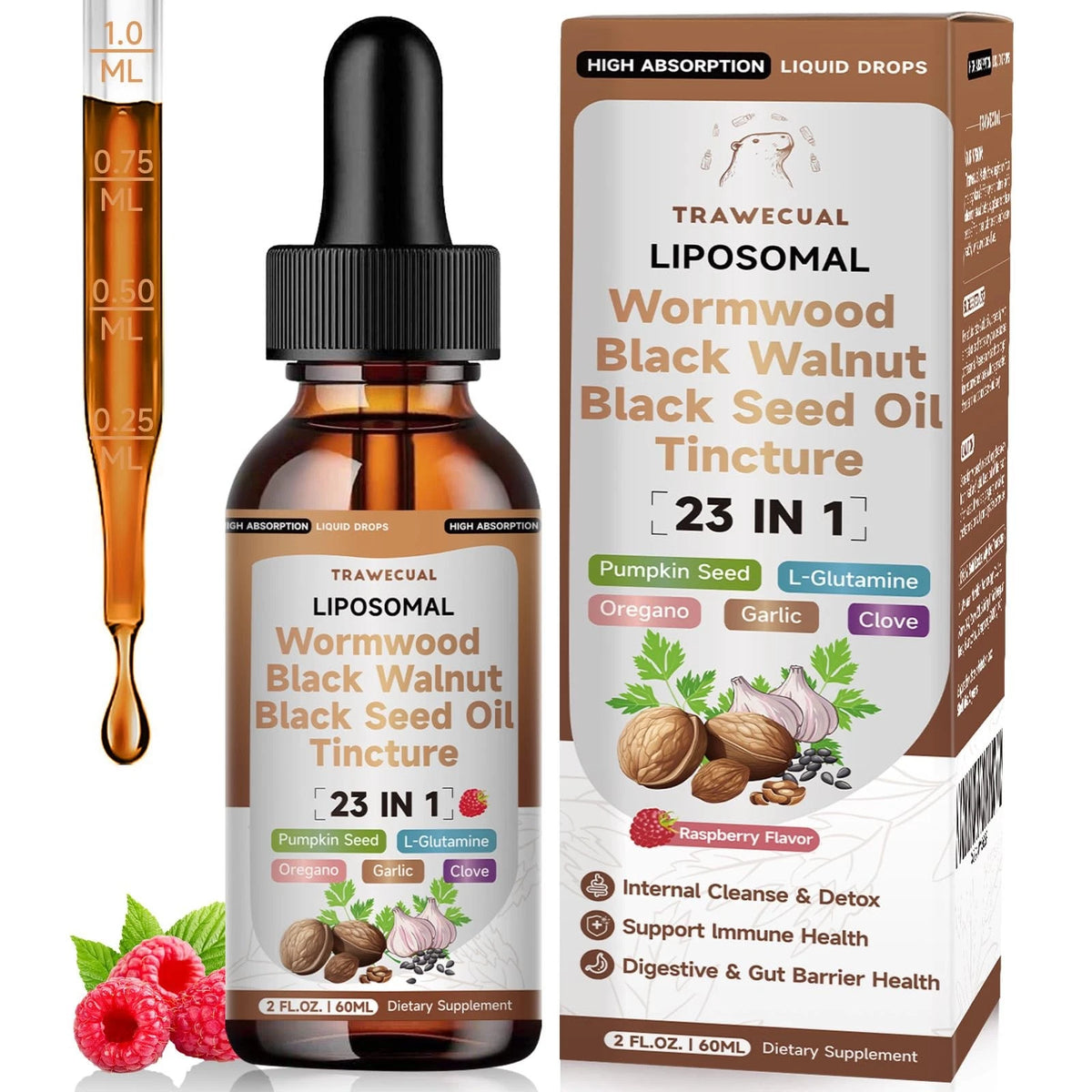 Black Walnut Wormwood Seed Oil Cleanse 2 Fl Oz (Pack of 1)