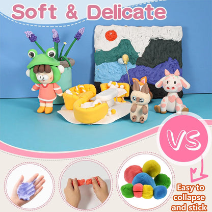 36 Colors Air Dry Clay Kit with Tools for Modeling