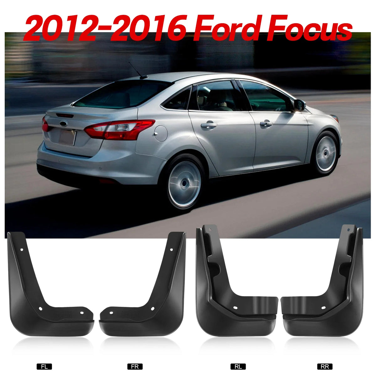Splash Guards Mud Flaps for Ford Focus Sedan (2011–2018)