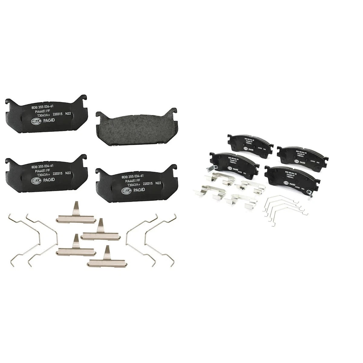 Set of 4 Brake Pad Sets for Mazda 626 MX-6 (1993–2002) SET-H57355046381-B