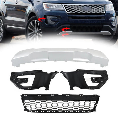 Lower Grille and Fog Light Frame for Ford Explorer (2016–2017)