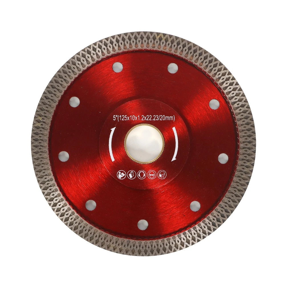 2X 5" Diamond Saw Blade for Porcelain Tile Stone (Dry/Wet Cutting)