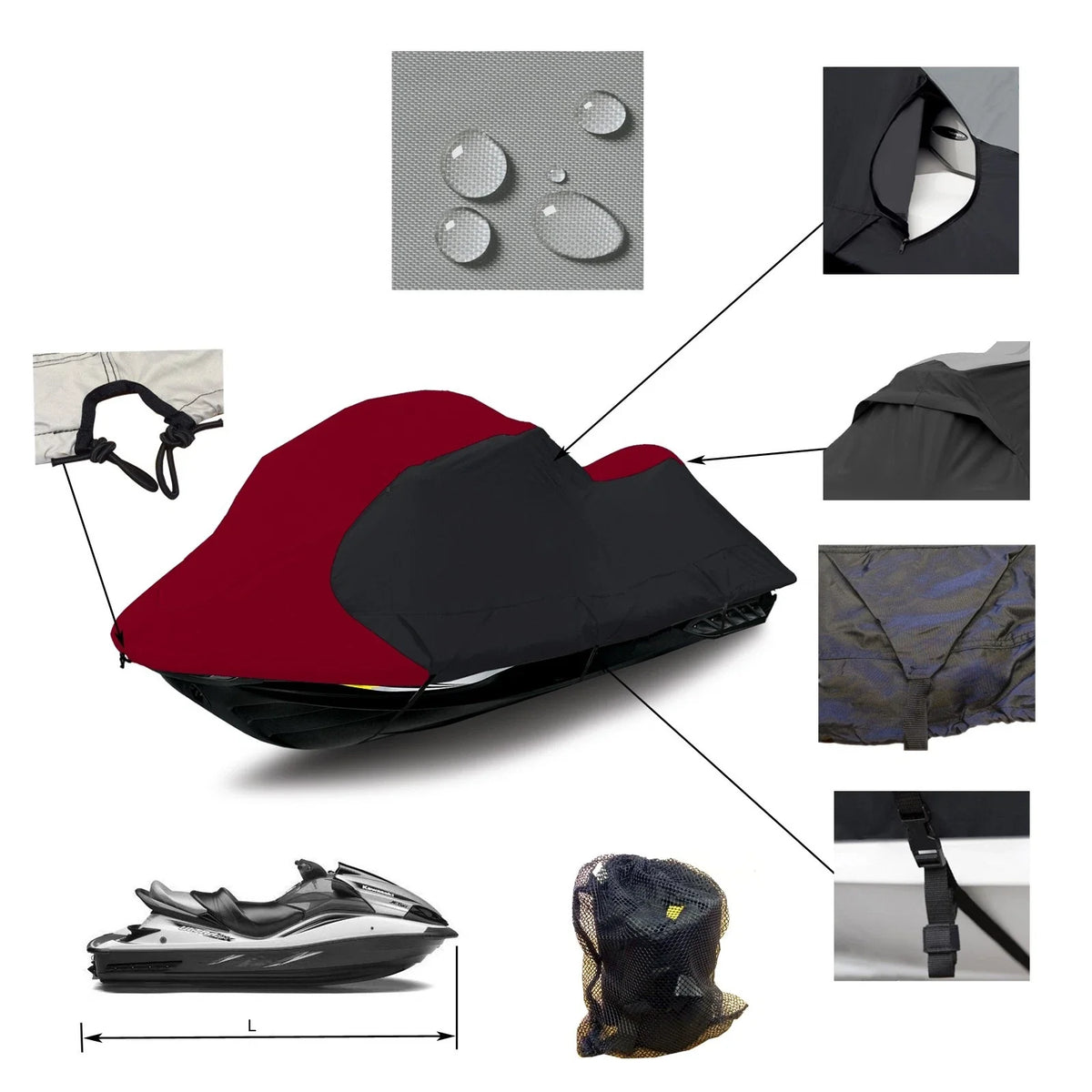 Waterproof Storage Cover for Sea Doo GTX DI / SC Wake (2002–2008)