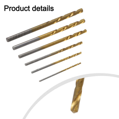 5060pcs Gold Coated HSS Drill Bits for Metal and Wood Drilling