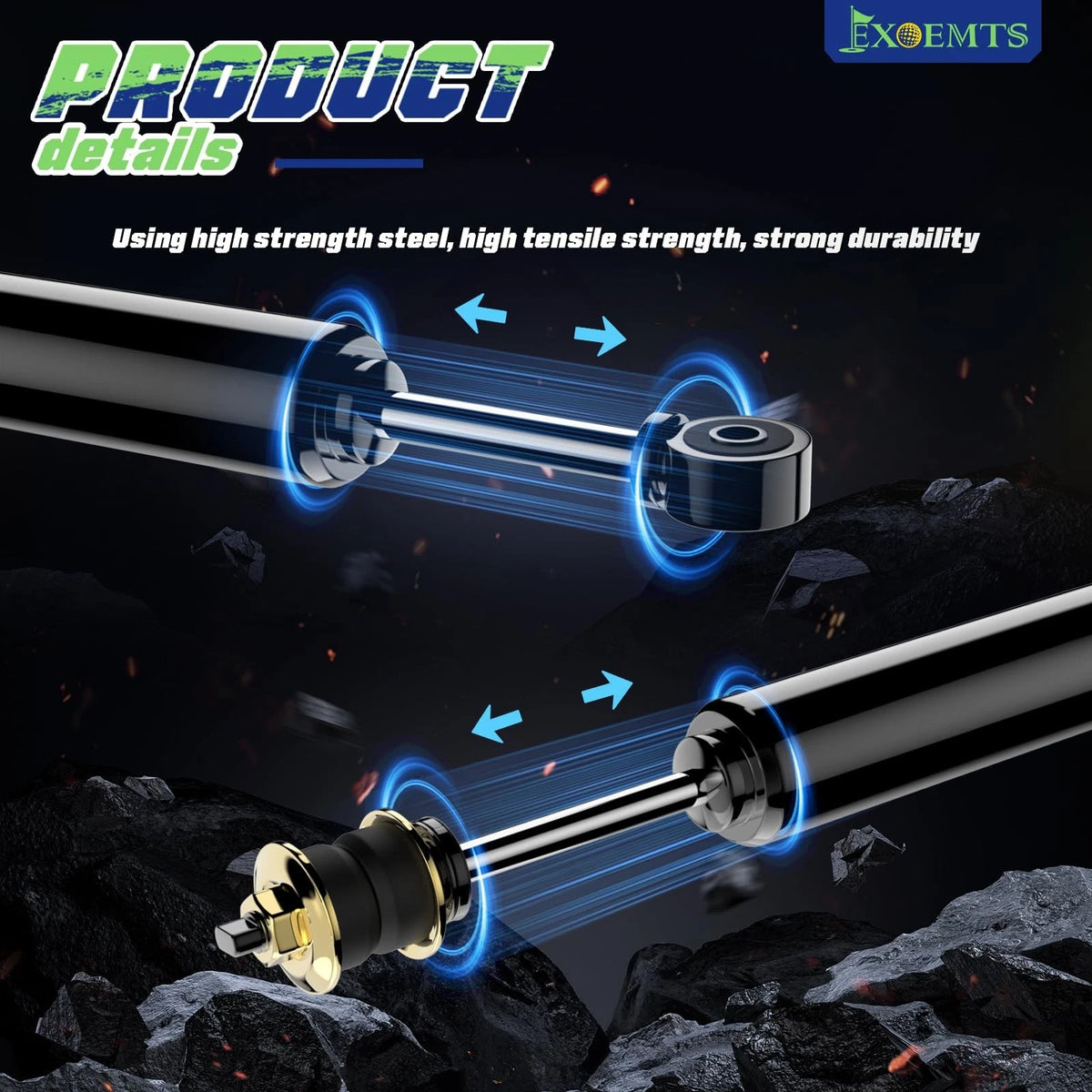 Front Rear Shocks for Club Car DS (1988–Present) - Black