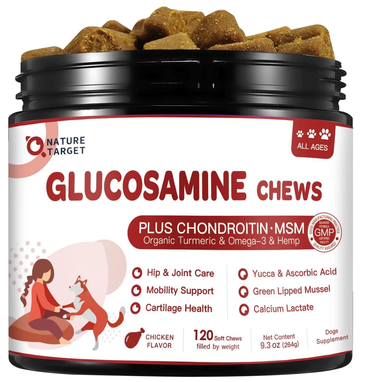 Joint Supplement for Dogs - Glucosamine Soft Chews (120 Count)