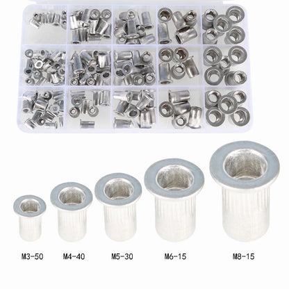150 Piece Metric Rivet Nut Kit for M3 M4 M5 M6 M8