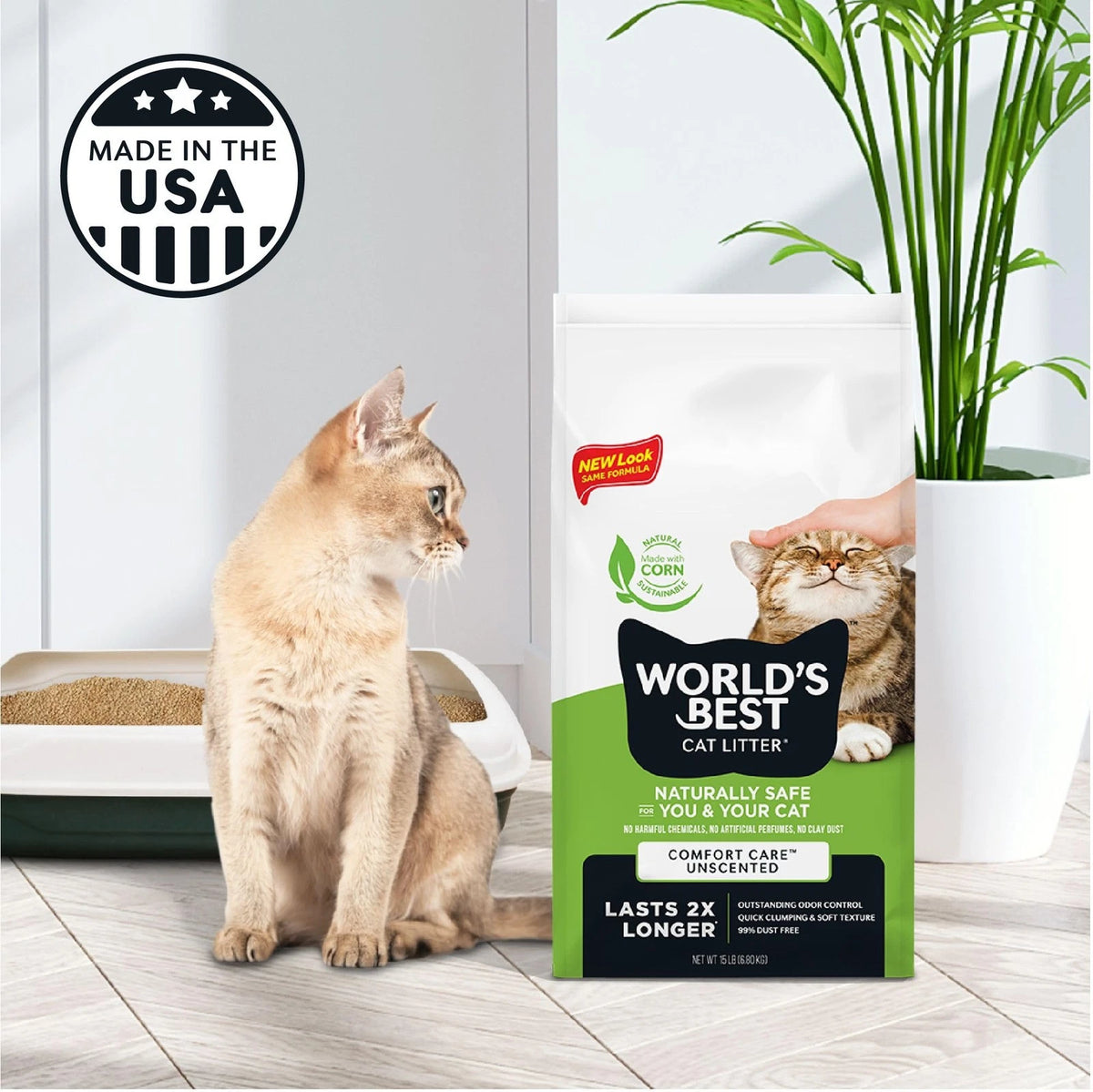Comfort Care Unscented Cat Litter, 32-Pound