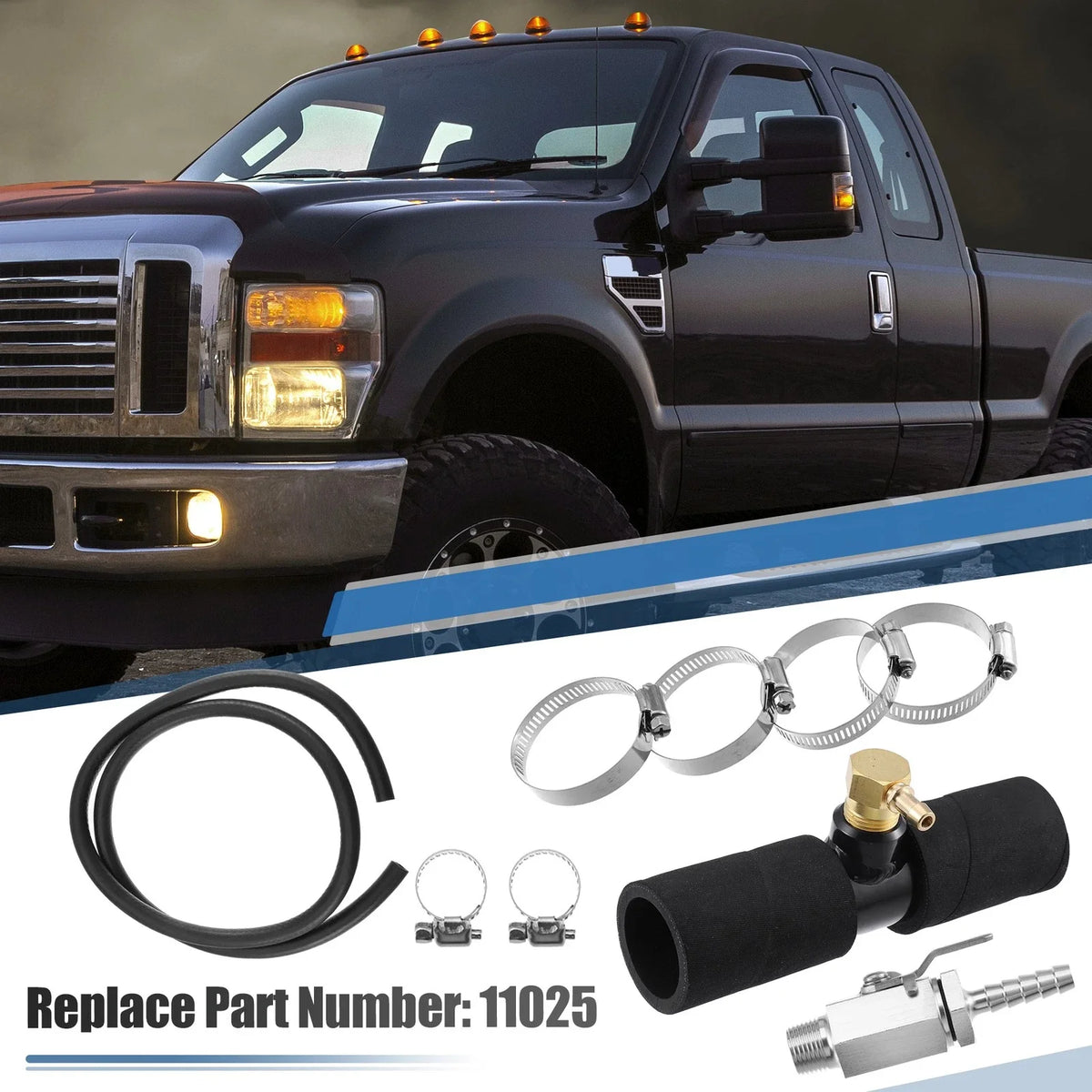 1-1/2" Auxiliary Diesel Fuel Tank Install Kit for Ford Chevrolet (11025)