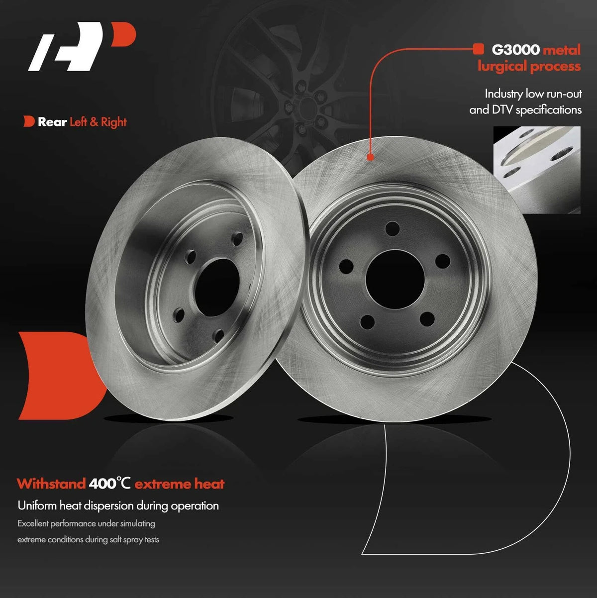 Rear Disc Brake Rotors for Chrysler Sebring, Dodge Stratus (1996–2006)