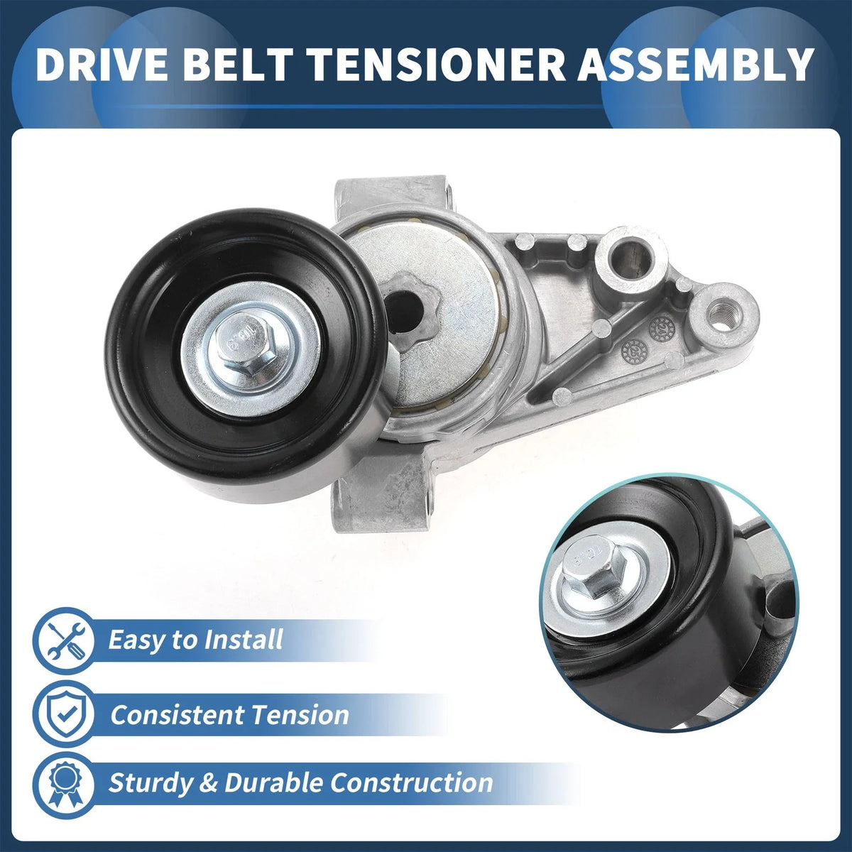 Belt Tensioner for Nissan Frontier (2005–2019) L4 2.5L No. 11955EA000 1 Pc