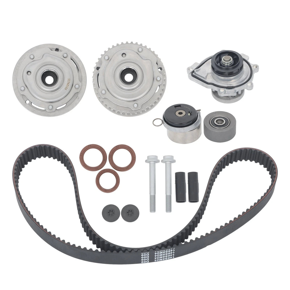 Timing Belt Kit with VVT Water Pump & Camshaft Gears for Chevy Aveo Sonic Cruze (BCK108647K)