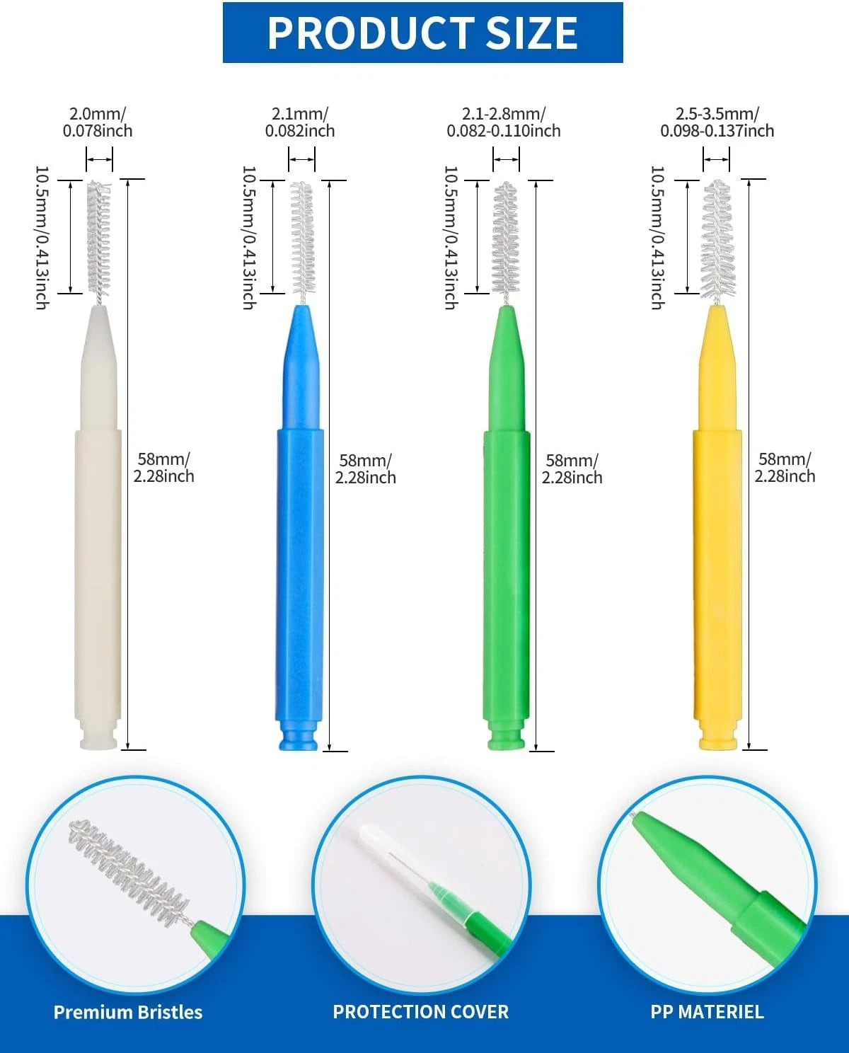 80 Count Interdental Brush for Braces (Pack of 1)