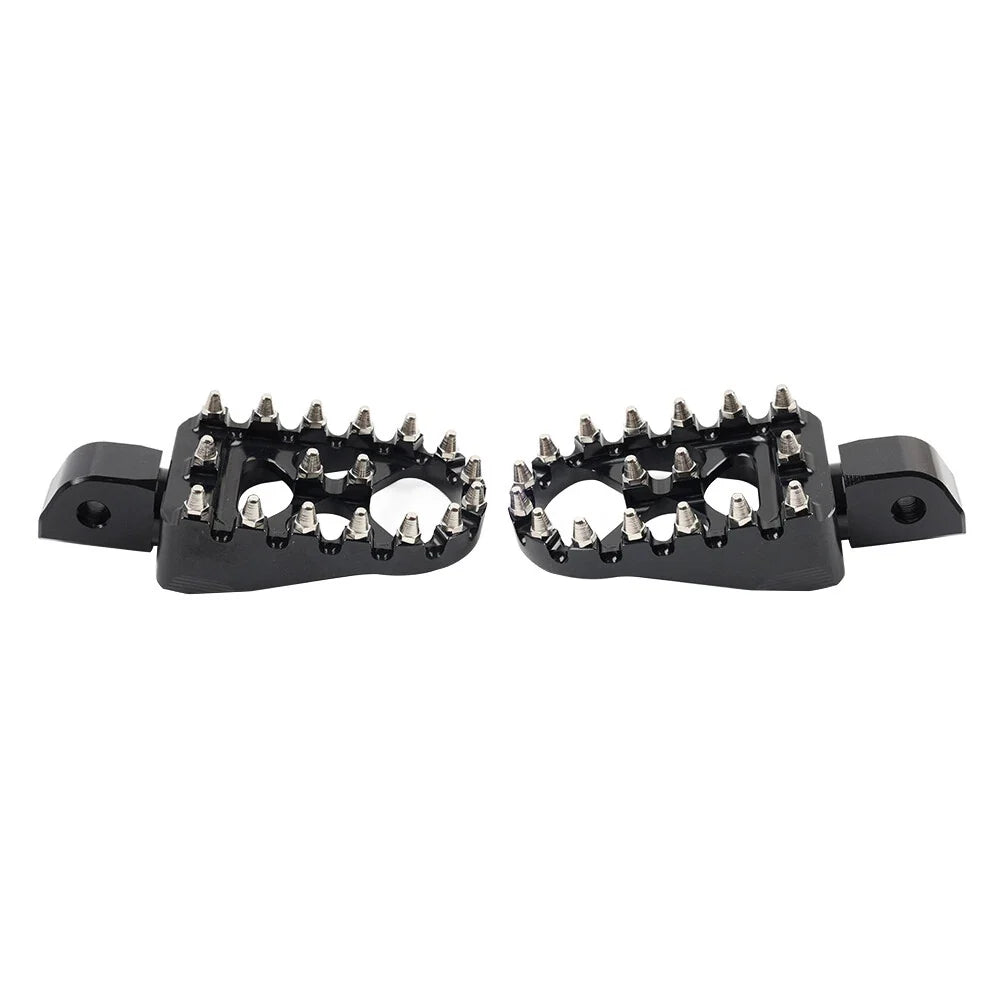 Black MX Style Rear Foot Pegs for Harley Softail Fat Bob Low Rider (2018–2023)
