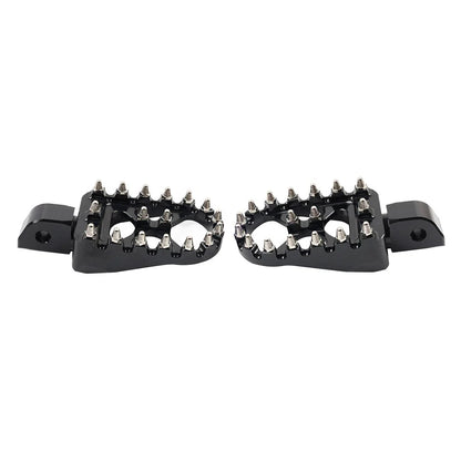 Black MX Style Rear Foot Pegs for Harley Softail Fat Bob Low Rider (2018–2023)