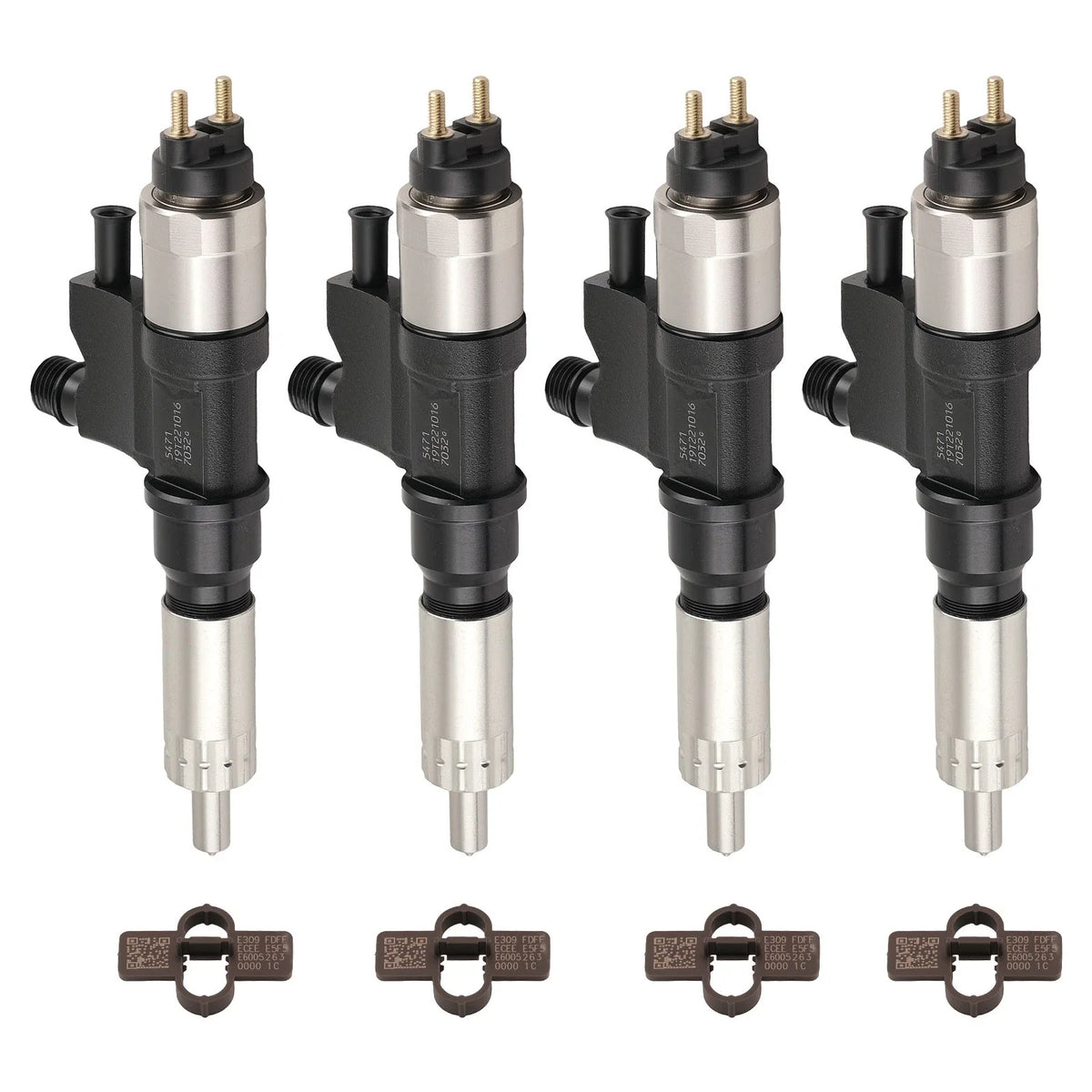 Set of 4 Fuel Injectors for Isuzu NPR NPR-HD 4HK1 Diesel (2001–2007)
