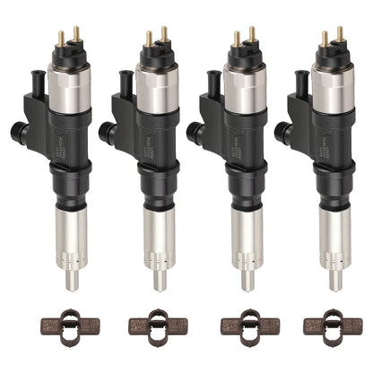Set of 4 Fuel Injectors for Isuzu NPR NPR-HD 4HK1 Diesel (2001–2007)