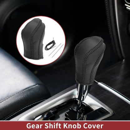 1 Pc Gear Shift Knob Cover for Nissan Maxima (2016–2023) Black Faux Leather