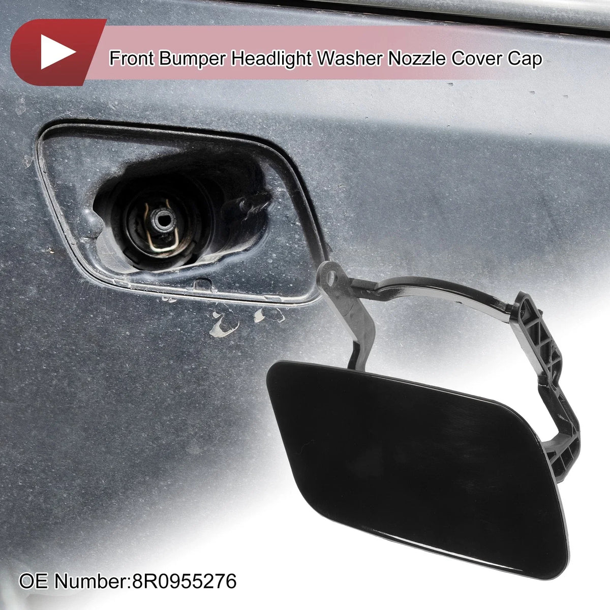 Washer Nozzle Cover Cap No. 8R0955276 for Audi Q5 (2009–2012) Black