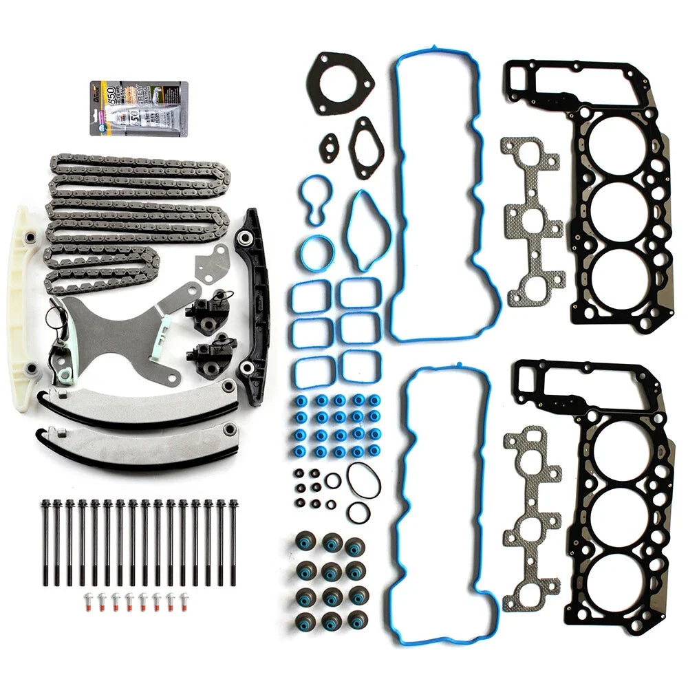 Head Gasket Bolt Set & Timing Chain Kit for Dodge Dakota Durango Grand Cherokee (2005–2009)