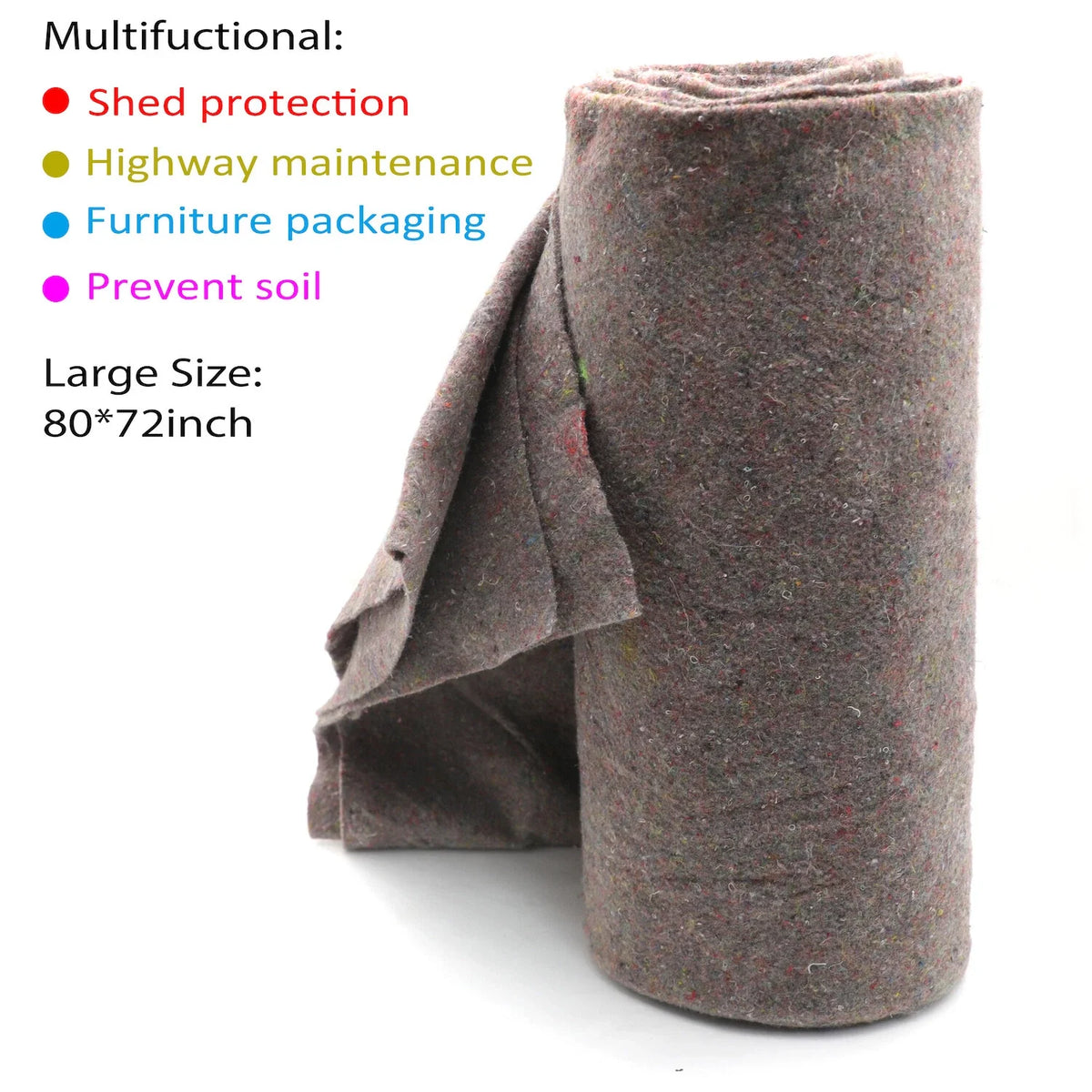 3pc Heavy Duty Textile Moving Blanket 80" x 72" Furniture Packing Pad