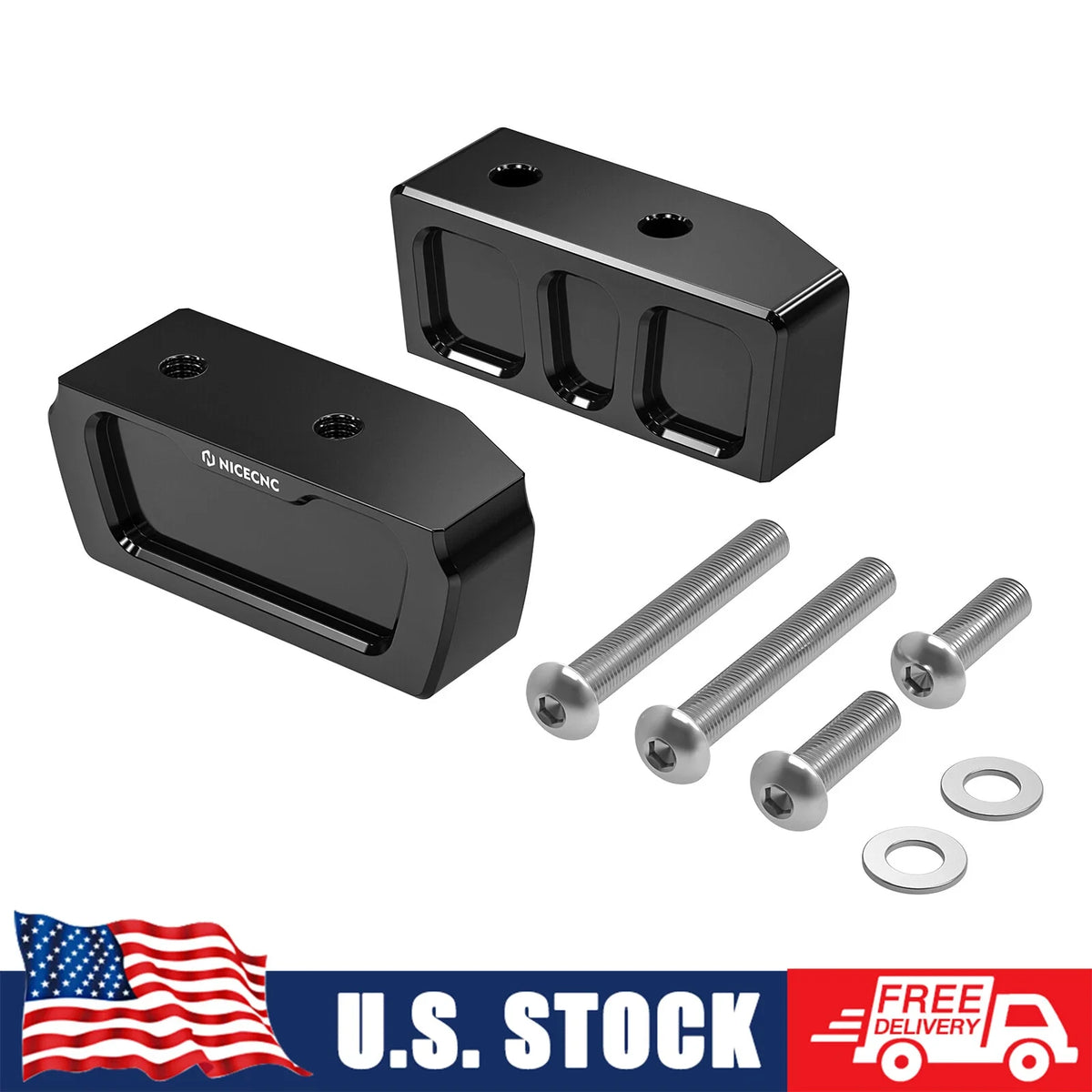 1" / 2" Kickstand Lift Block Riser Set for Harley Iron 1200 XL1200NS (2018–2019)