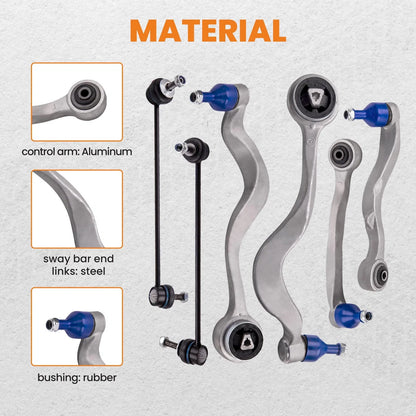 Front Lower Rearward Control Arms for BMW 530i 535i 545i 550i M5 (2004–2010)