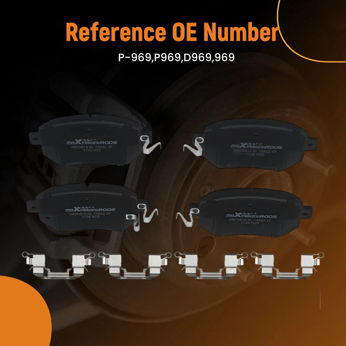 Front Ceramic Brake Pads Kit for Nissan Altima (2005–2006) / Murano (2003–2012)
