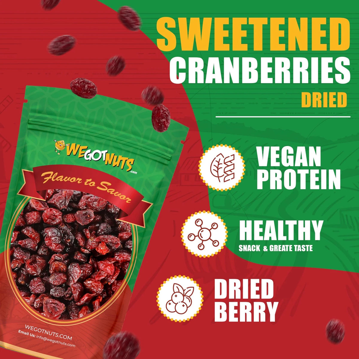 5 Pounds Dried Cranberries (80oz)