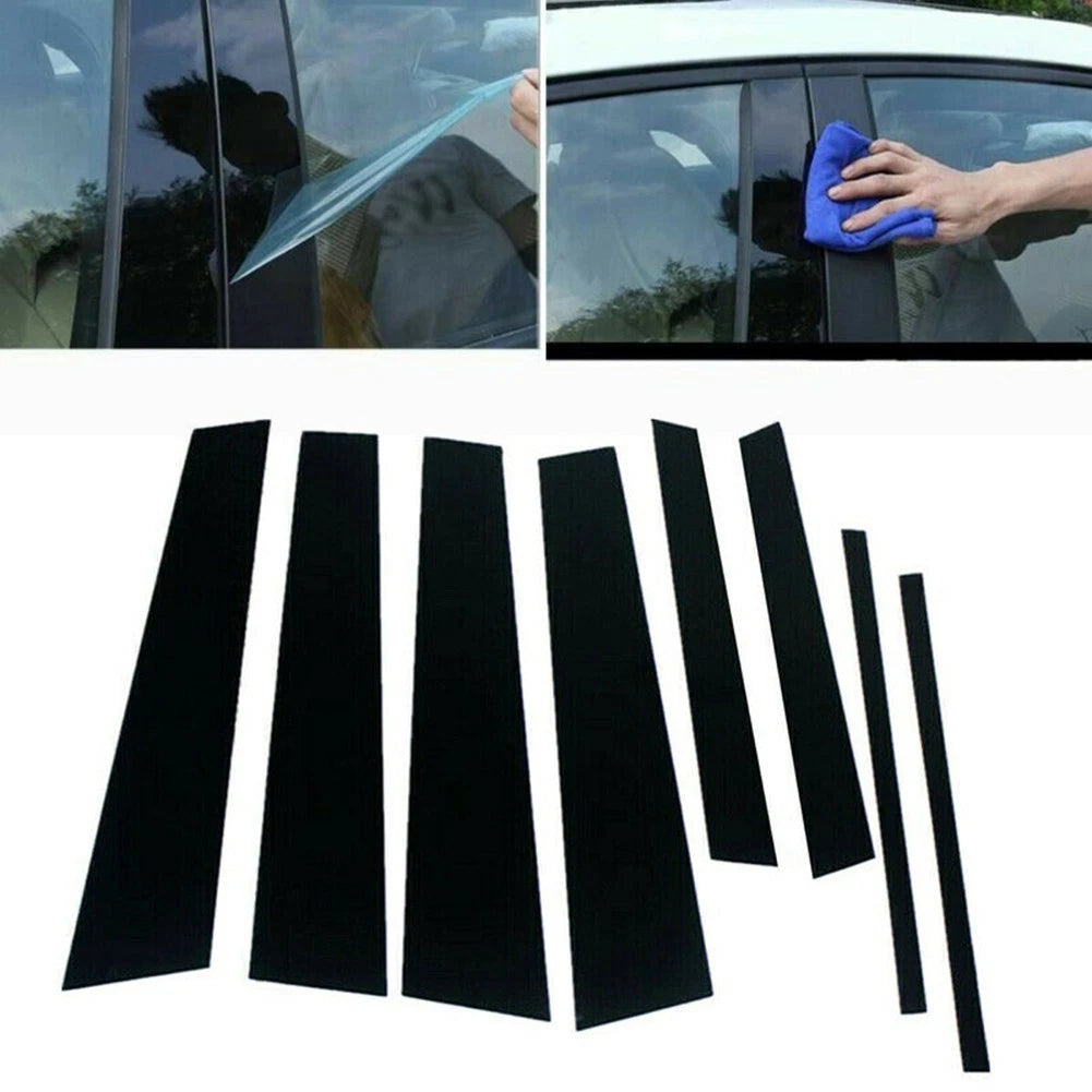 8PCS Glossy Black Windo W Trim for BMW E70 (2007–2013)