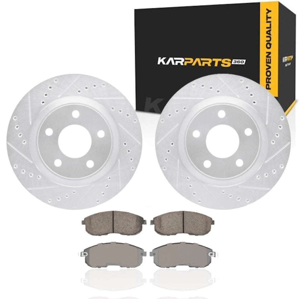 Rotor Set for Nissan Juke (2011–2017) ALX-PAU-DF-7512-67500-CLA2 Vented Drilled Slotted