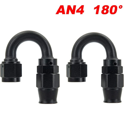 180° Swivel PTFE Hose End Fitting for AN4 for 4AN (Black, 2004–2006)