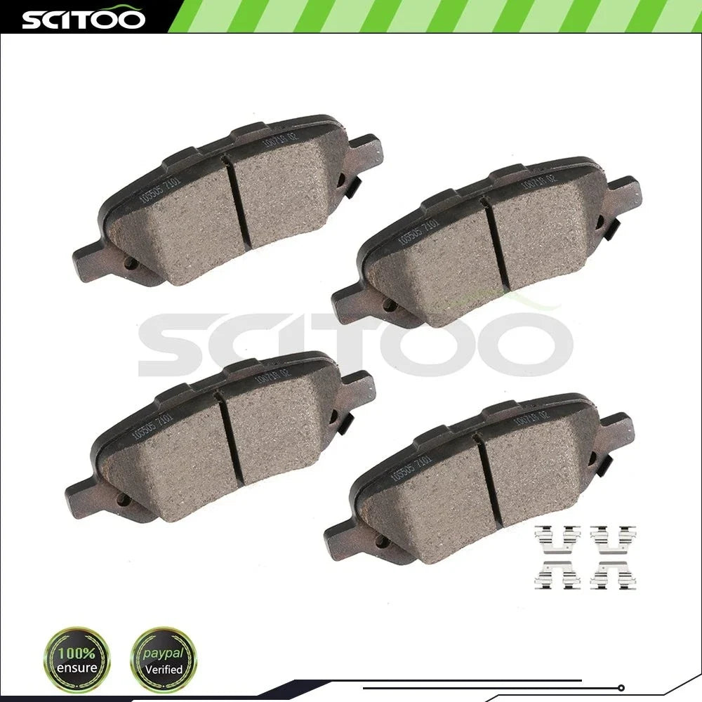 Set of 4 Ceramic Brake Pads Rear for Toyota Venza (2009–2016)