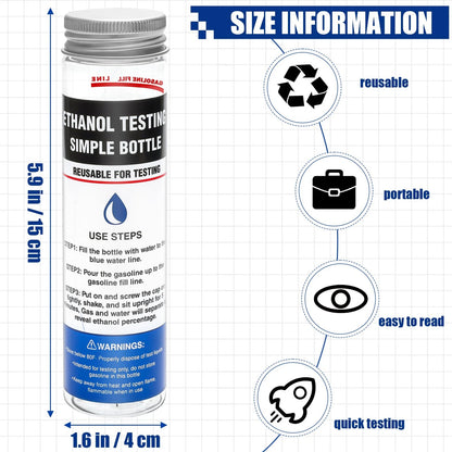 2X E85 Ethanol Tester Bottle for Fuel Octane Level Testing