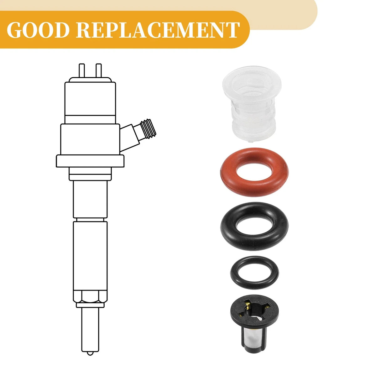Fuel Injector Seal O Ring for Honda Civic CRV (KEIHIN, NBR Rubber)